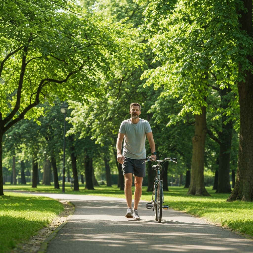 Man exercising outdoors